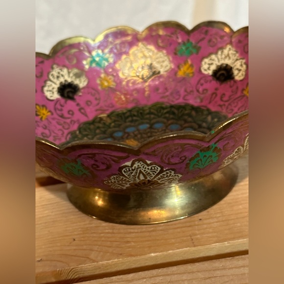 Vintage brass peacock decorative dish piece - Picture 5 of 6